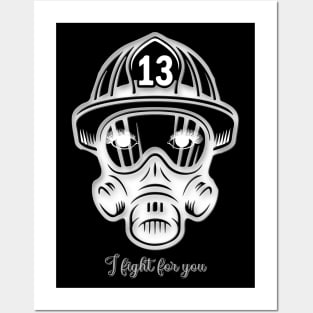 Female Firefighter Light Posters and Art